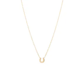 14k Itty Bitty Horseshoe Necklace