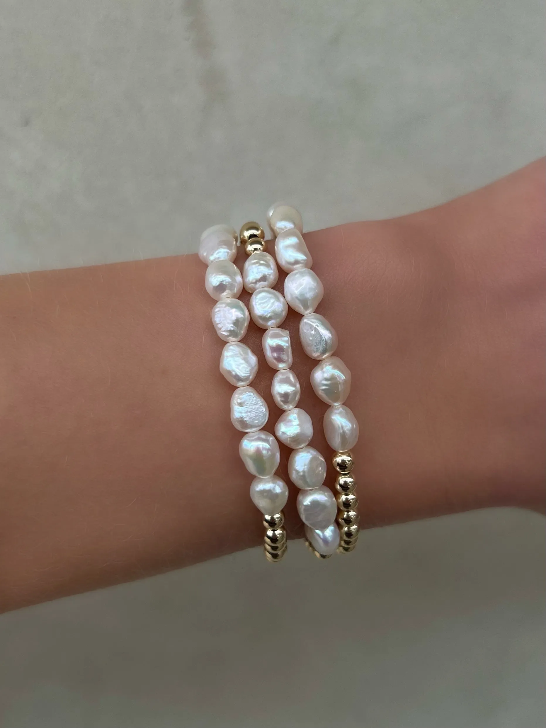 4MM Signature Bracelet with Baroque Pearls