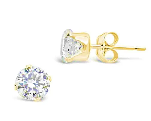 925 Silver CZ Stud Earring