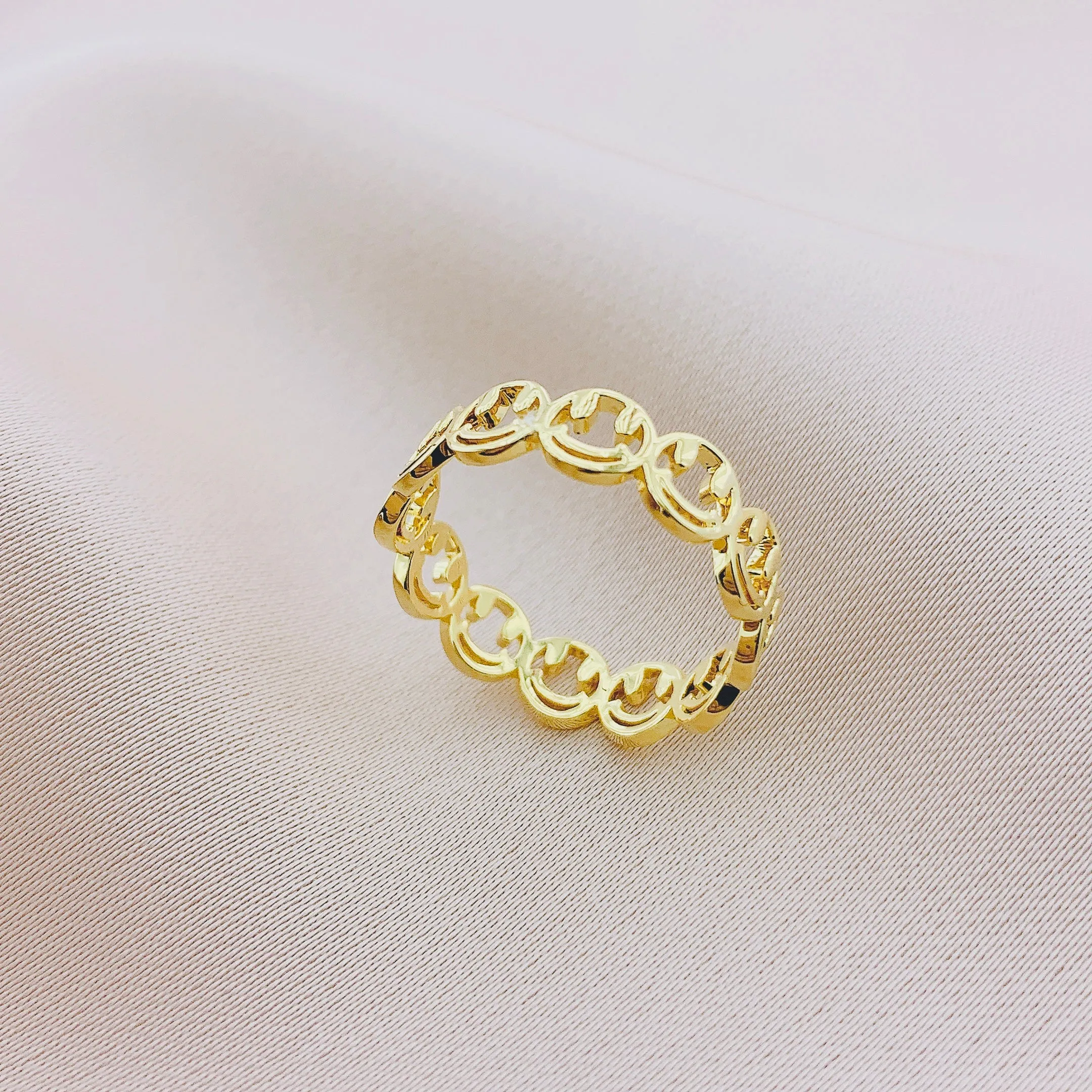 925 Silver Smile Plain Ring