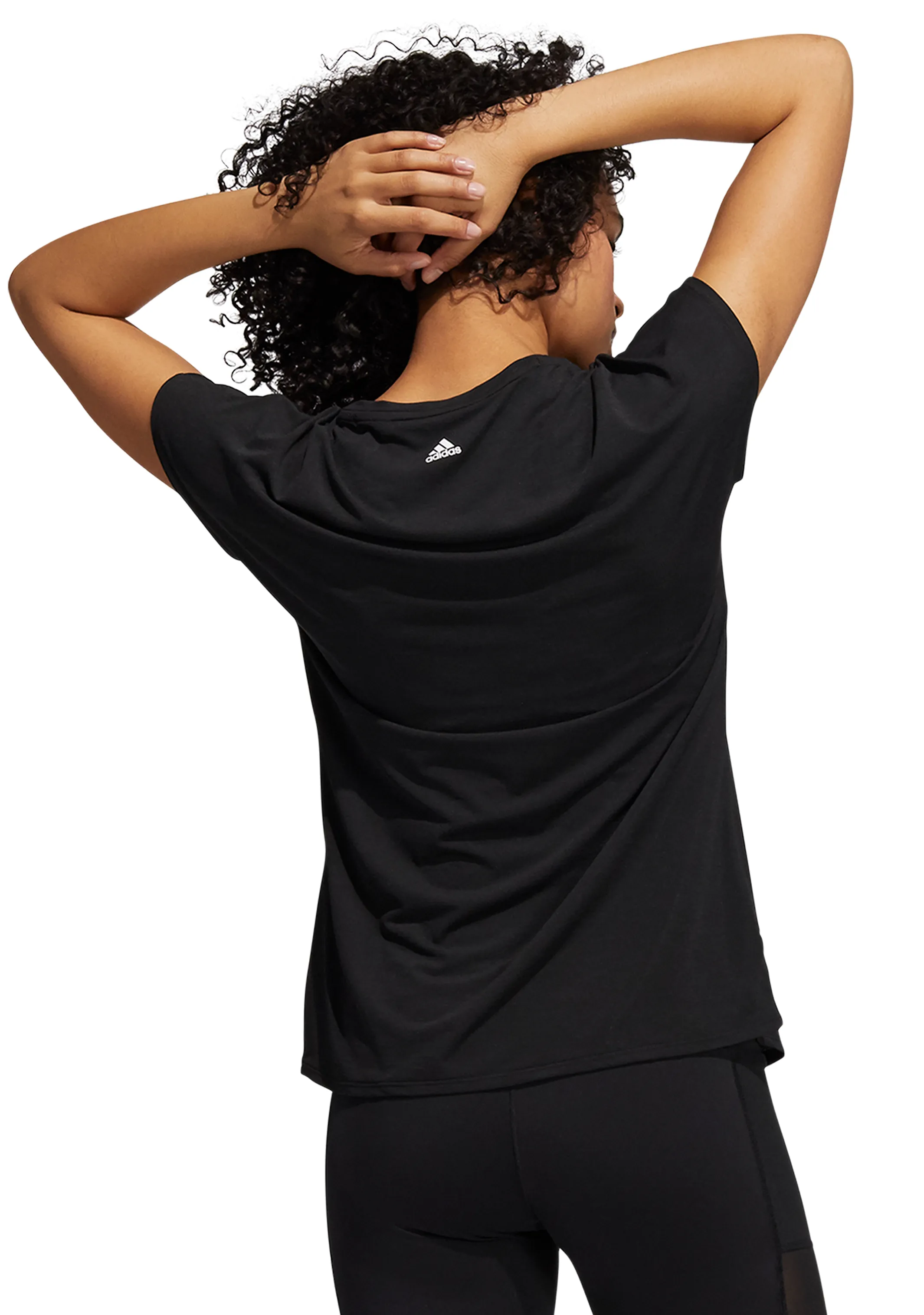 ADIDAS WOMENS 3 STRIPE TRAINING TEE <BR> GR8261