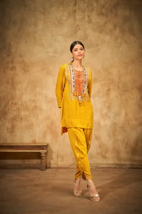 Aditi Somani's Classy Yellow dhoti set - Rent