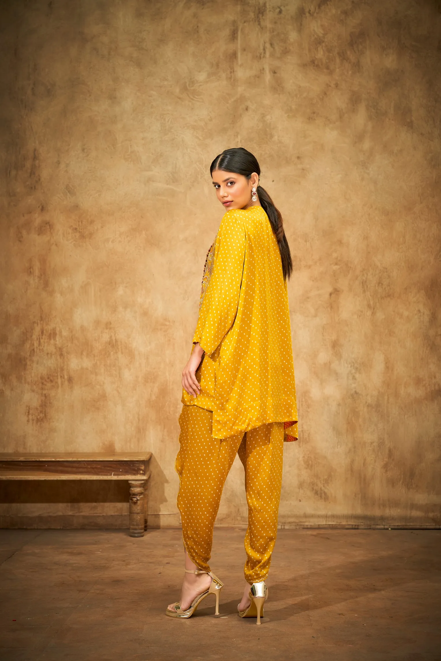 Aditi Somani's Classy Yellow dhoti set - Rent