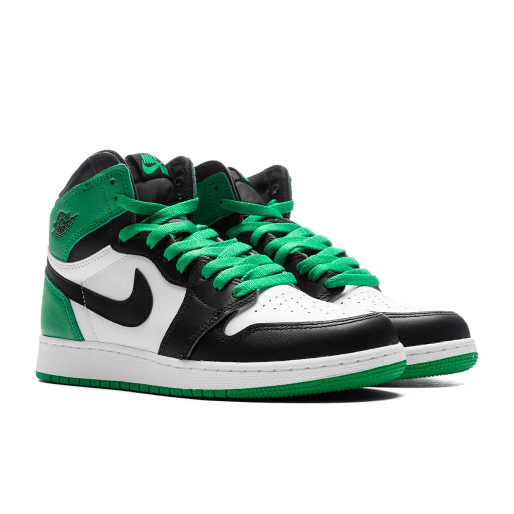 Air 1 Retro High OG (GS) - Black/Lucky Green/White