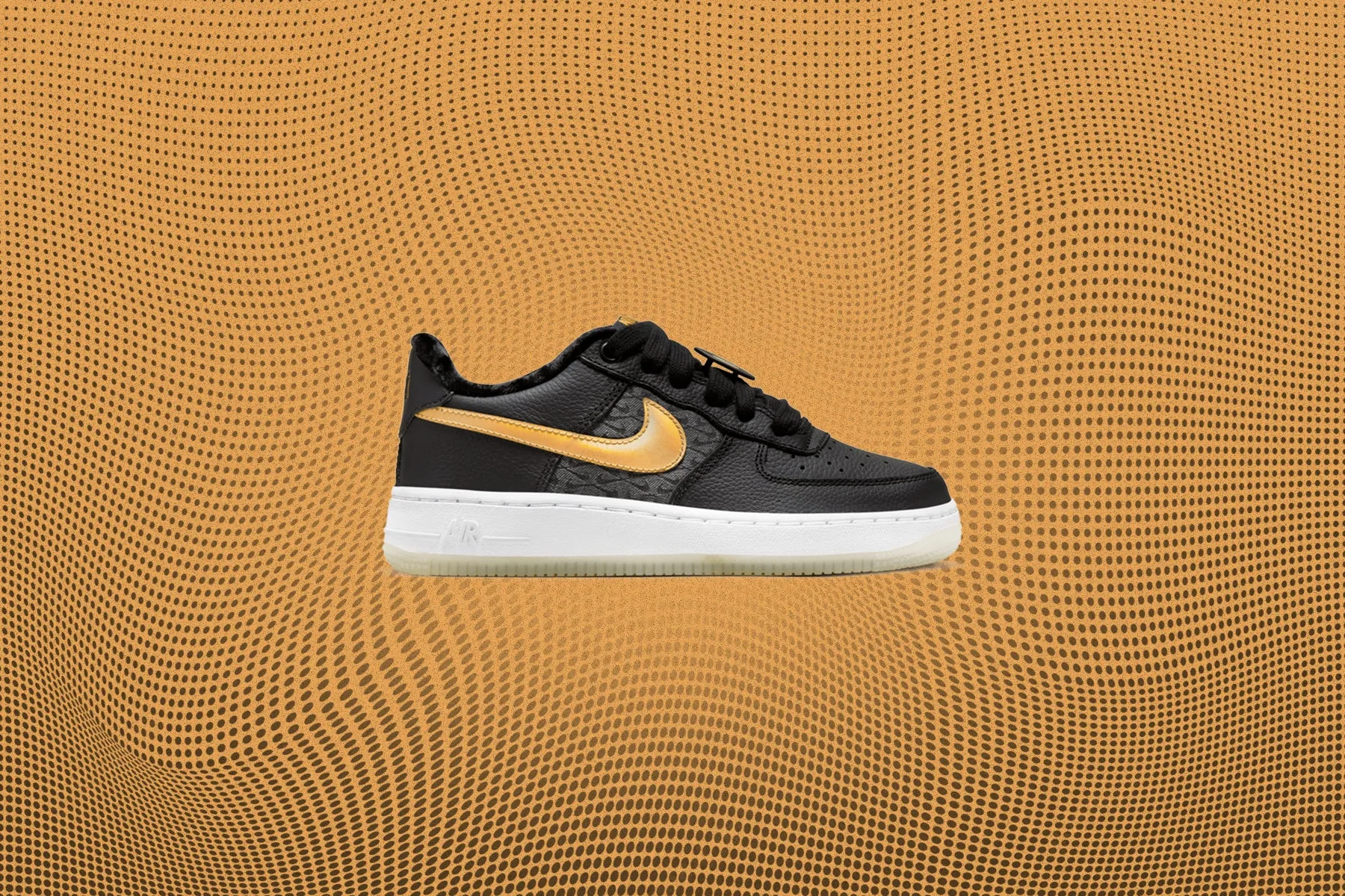 Air Force 1 Low LV8 BG (GS) - Black/Metallic Gold/White