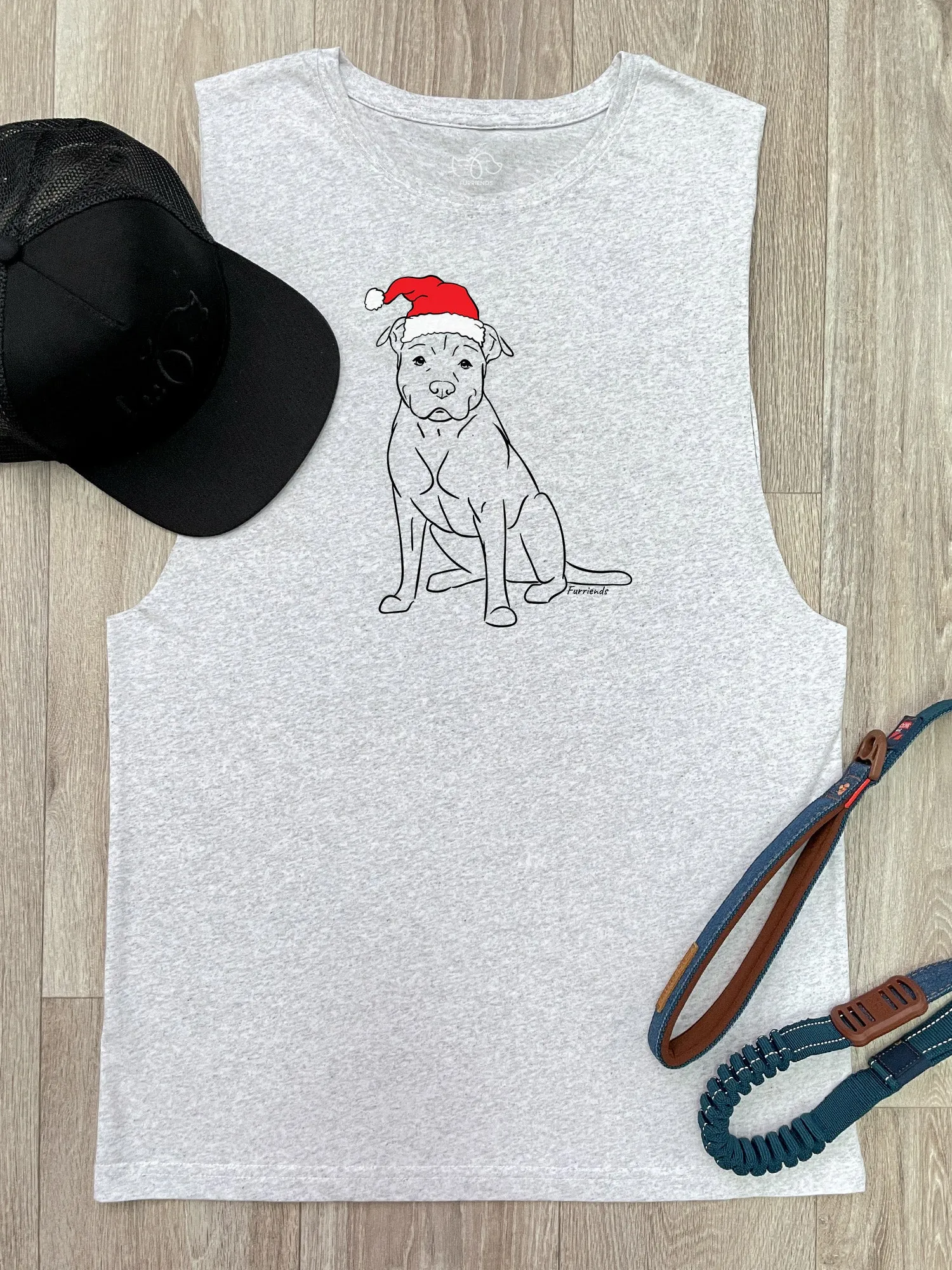 American Staffordshire Terrier Christmas Edition Axel Drop Armhole Muscle Tank