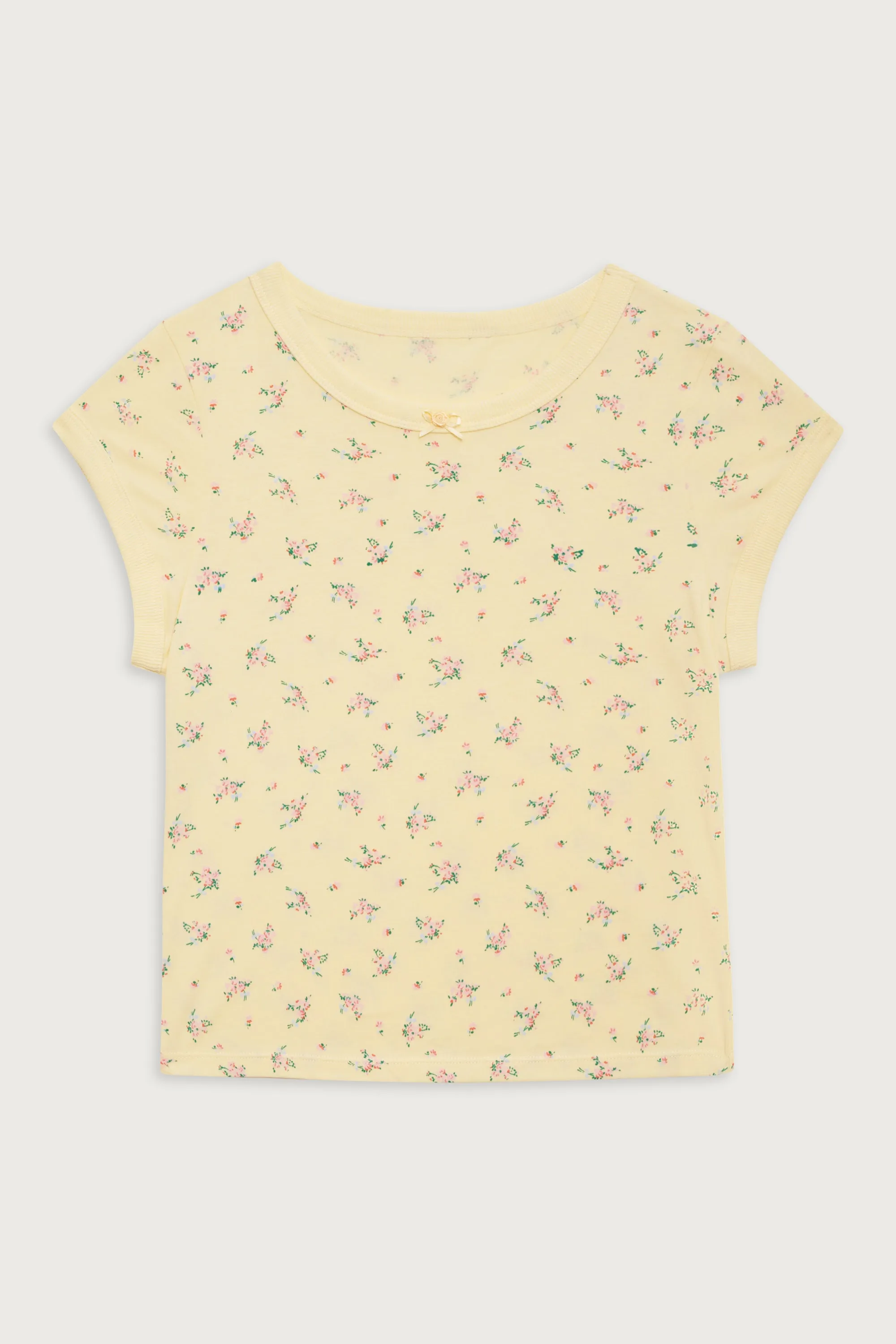 Archie Floral Cotton Tee - Buttercup Bouquet