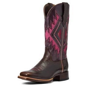 Ariat Womens Sienna VENTTEK 360 Western Boot Chocolate Chip/Wine