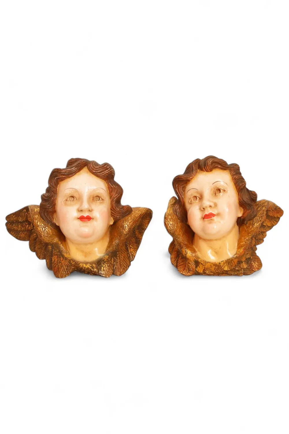 ATELIER DE THIERS SET OF TWO SANTOS CHERUB HEADS