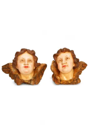 ATELIER DE THIERS SET OF TWO SANTOS CHERUB HEADS