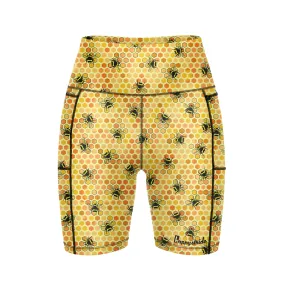 ''Bee yourself'' fitted shorts