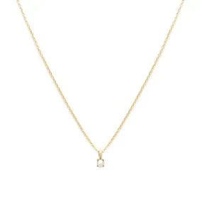 Birthstone Necklace | Gold & Pearl