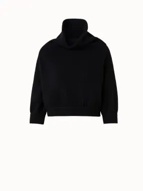 Boxy Pullover aus Kaschmir Rippenstrick