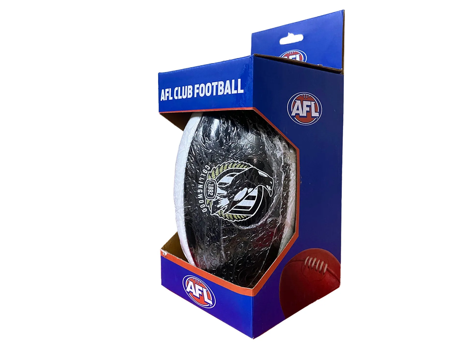 Burley PVC AFL Collingwood Magpies Footy Ball 20cm <br> 9BA102G004