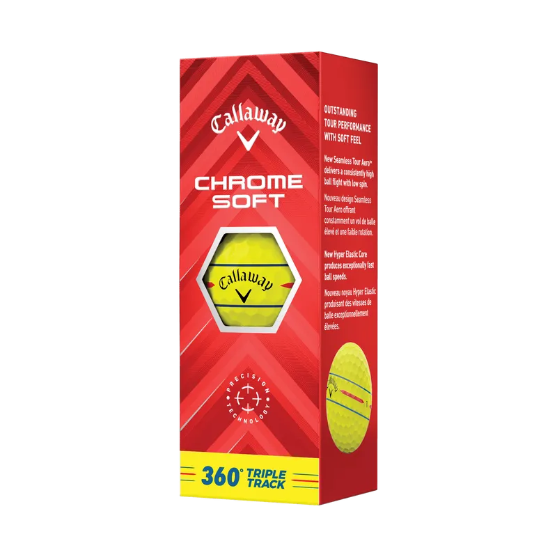 Callaway Chrome Soft 360 Triple Track Yellow Dozen