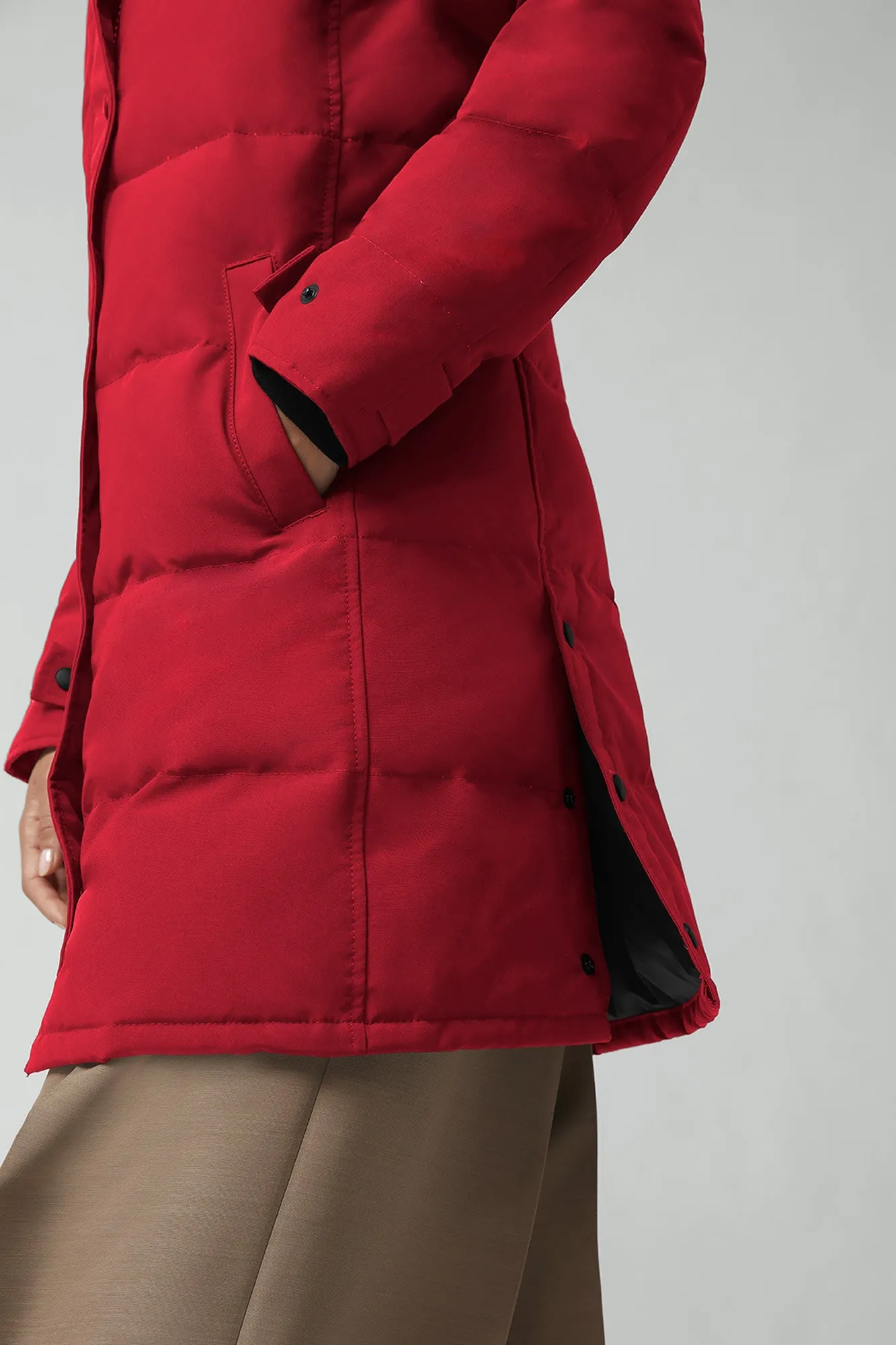 Canada Goose Shelburne red parka coat