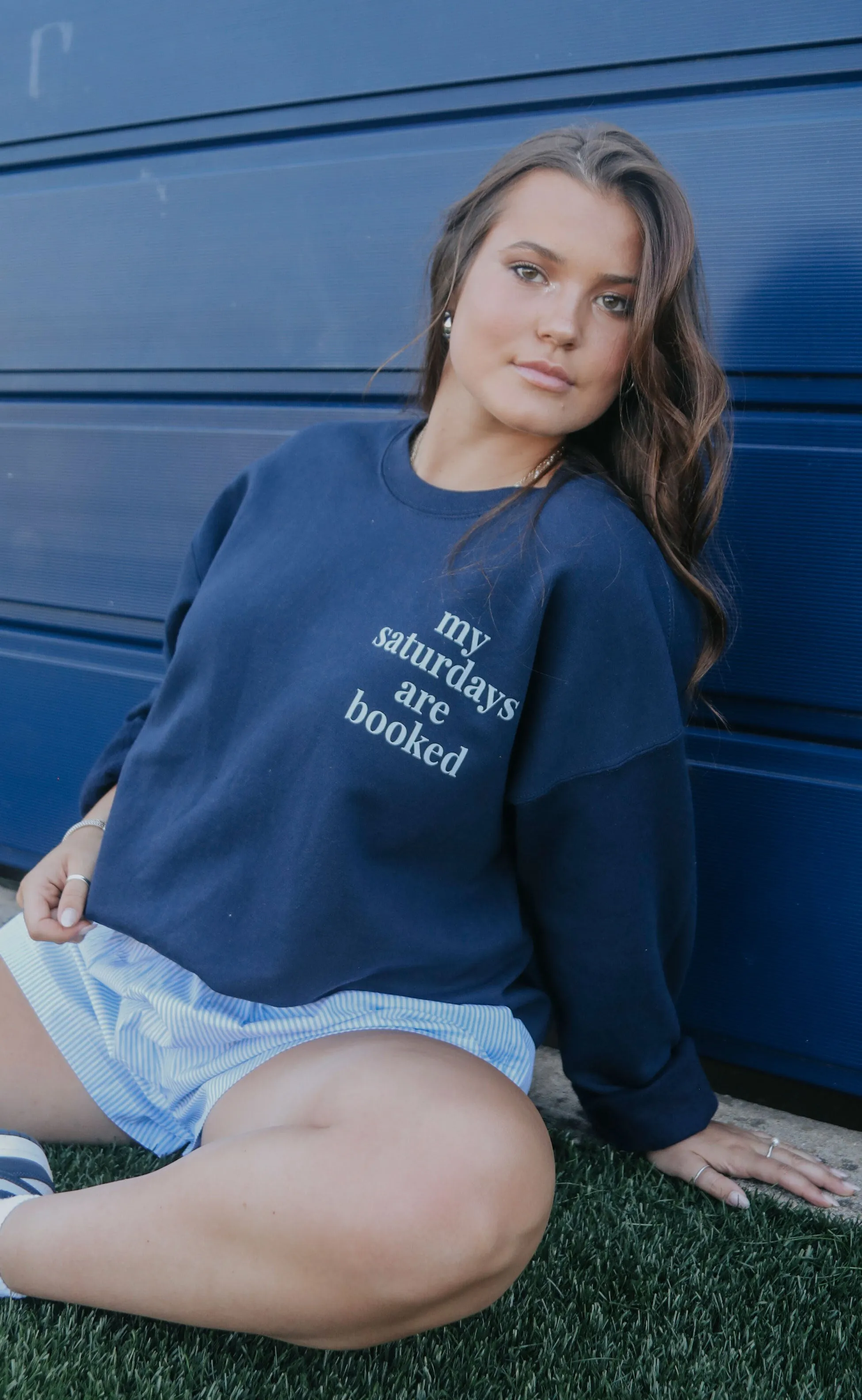 charlie southern: saturday tailgating club sweatshirt - navy