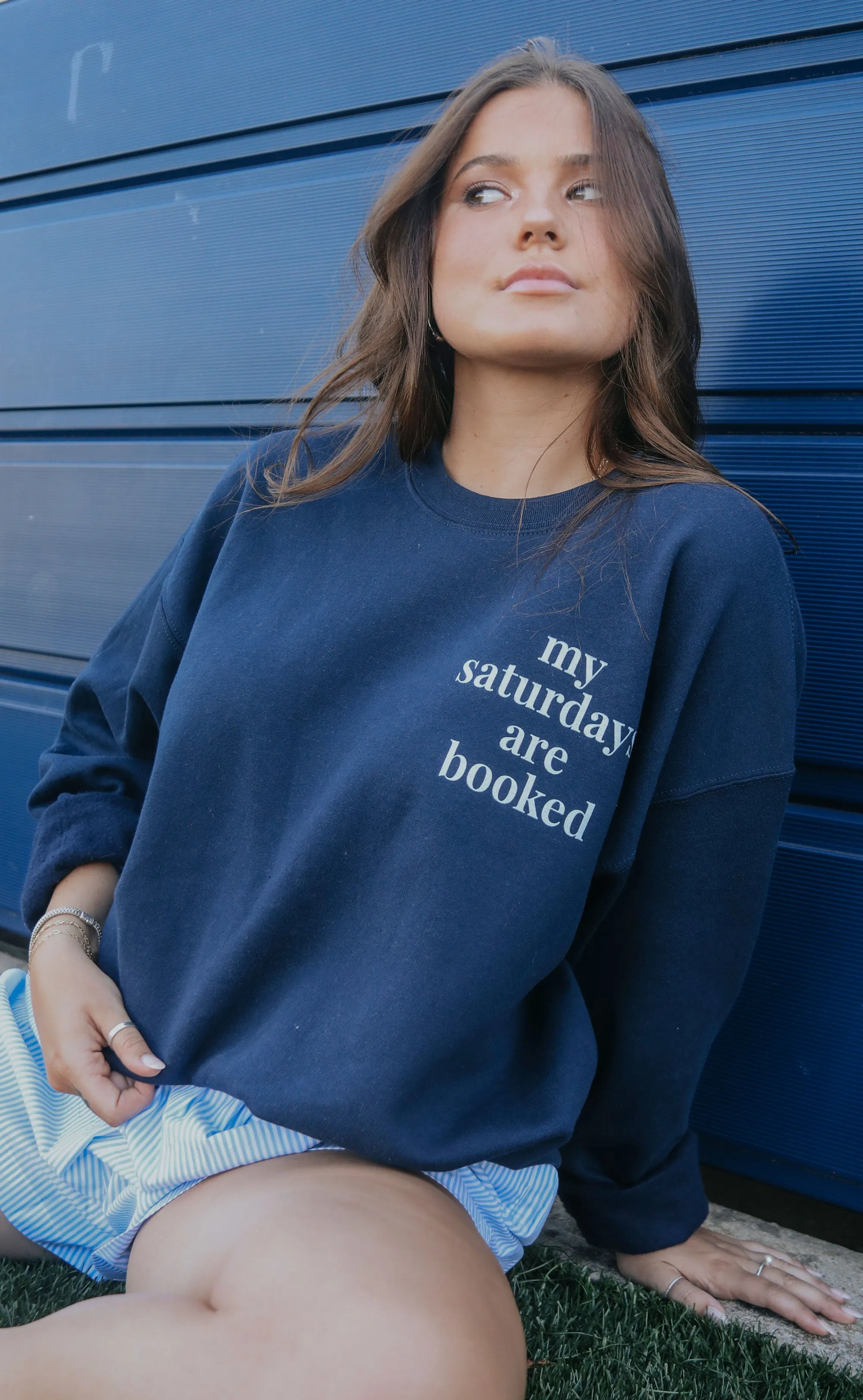 charlie southern: saturday tailgating club sweatshirt - navy