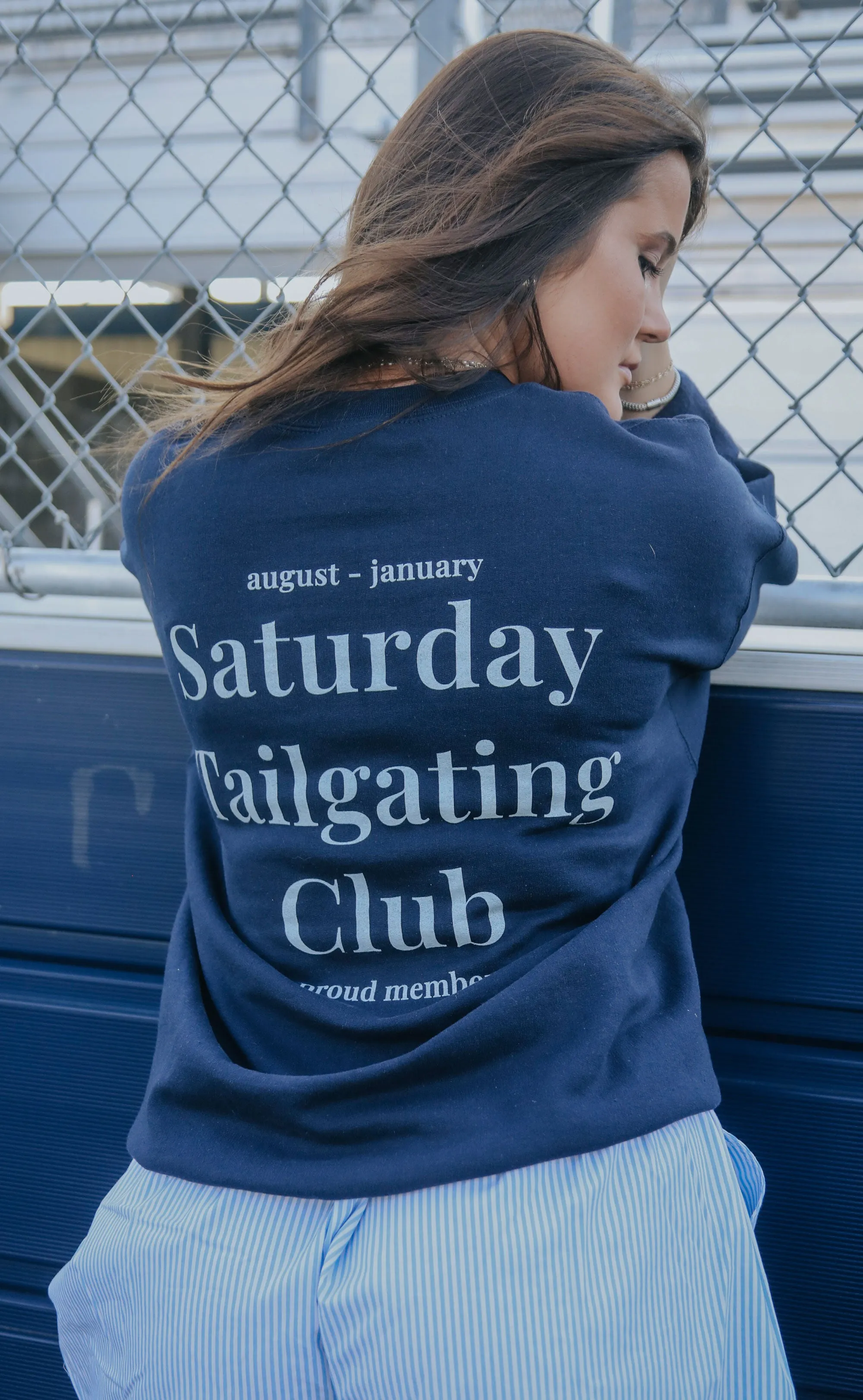 charlie southern: saturday tailgating club sweatshirt - navy