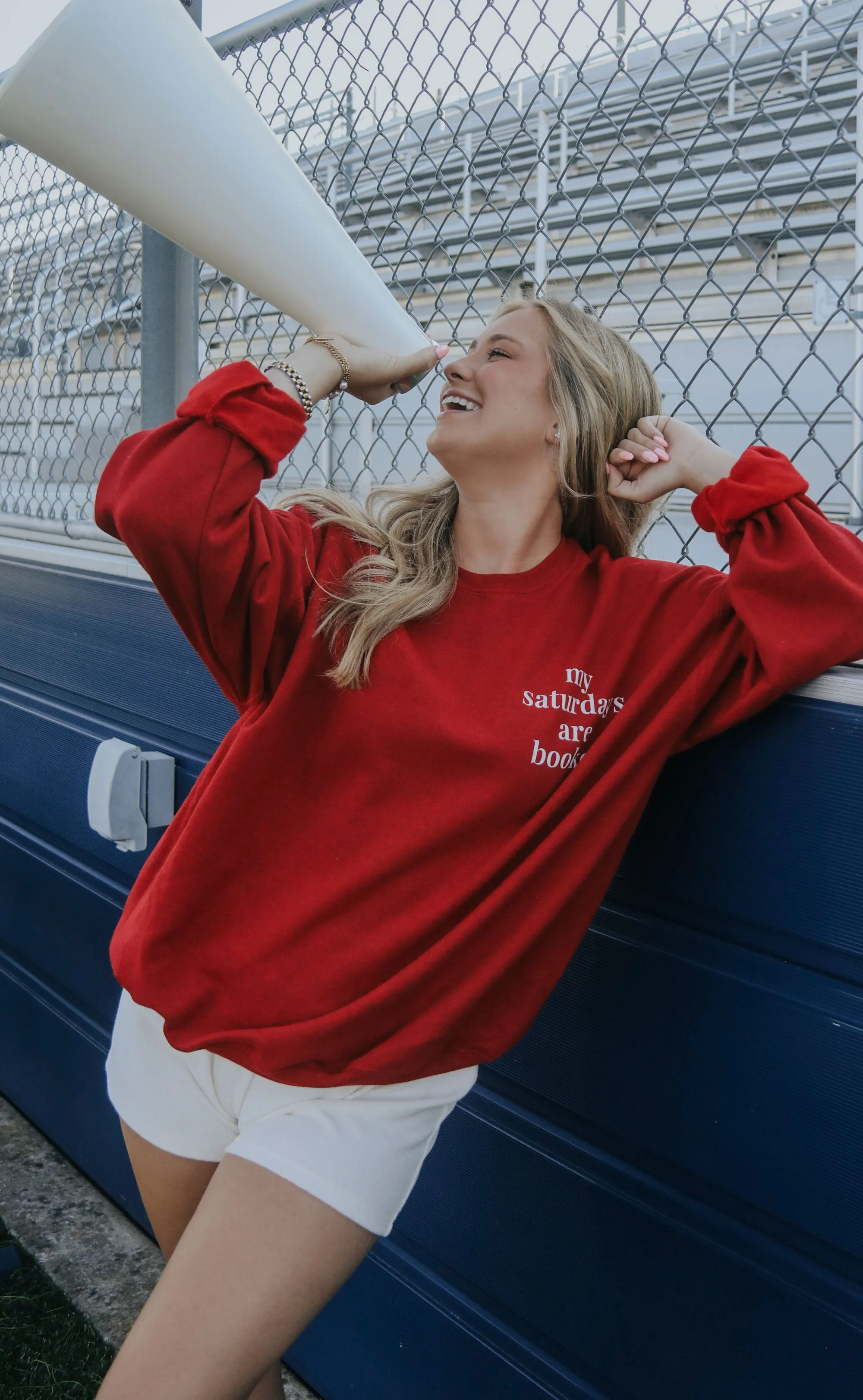 charlie southern: saturday tailgating club sweatshirt - red