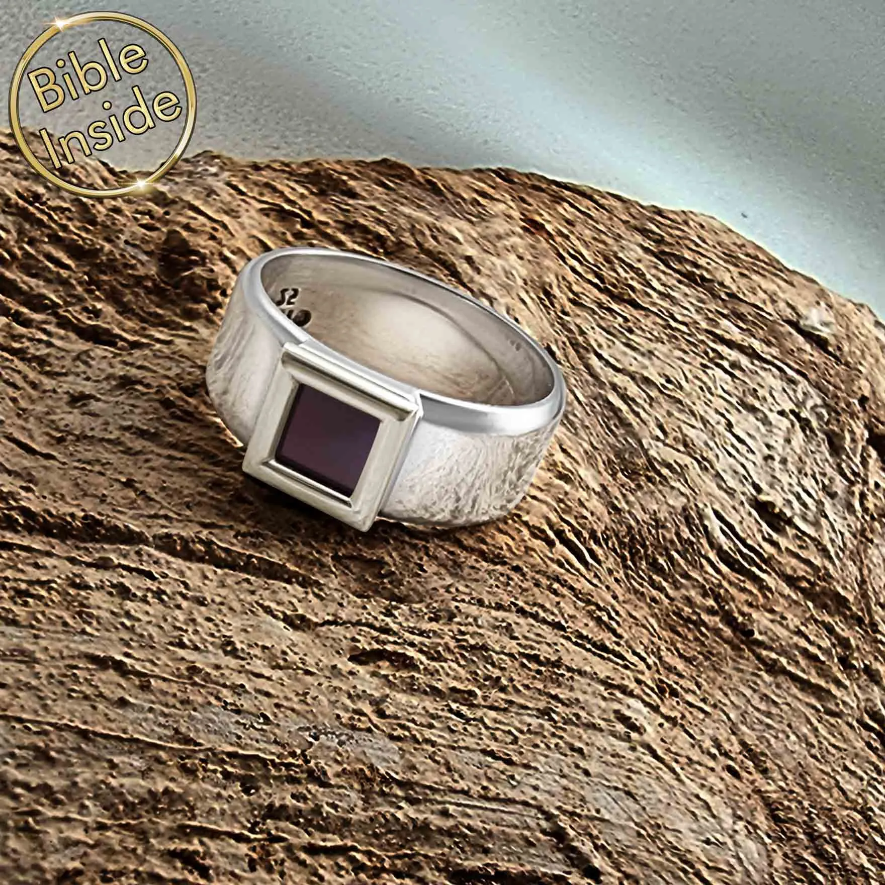 Christian Ring with Nano Bible - Heracles Design