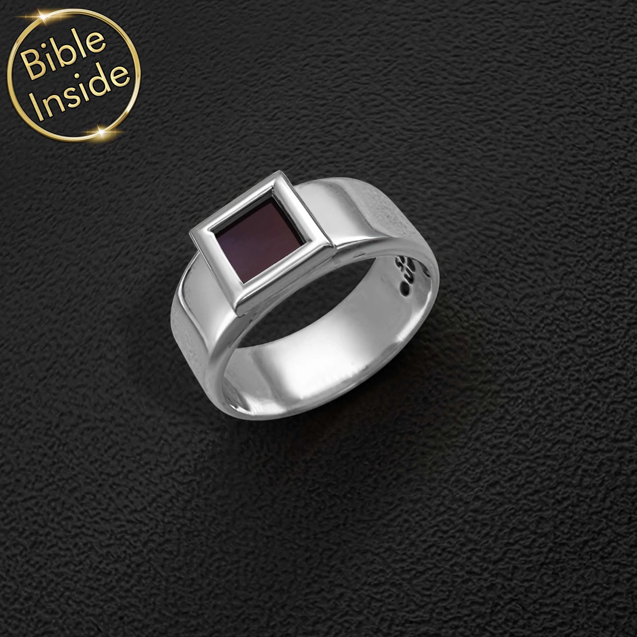 Christian Ring with Nano Bible - Heracles Design