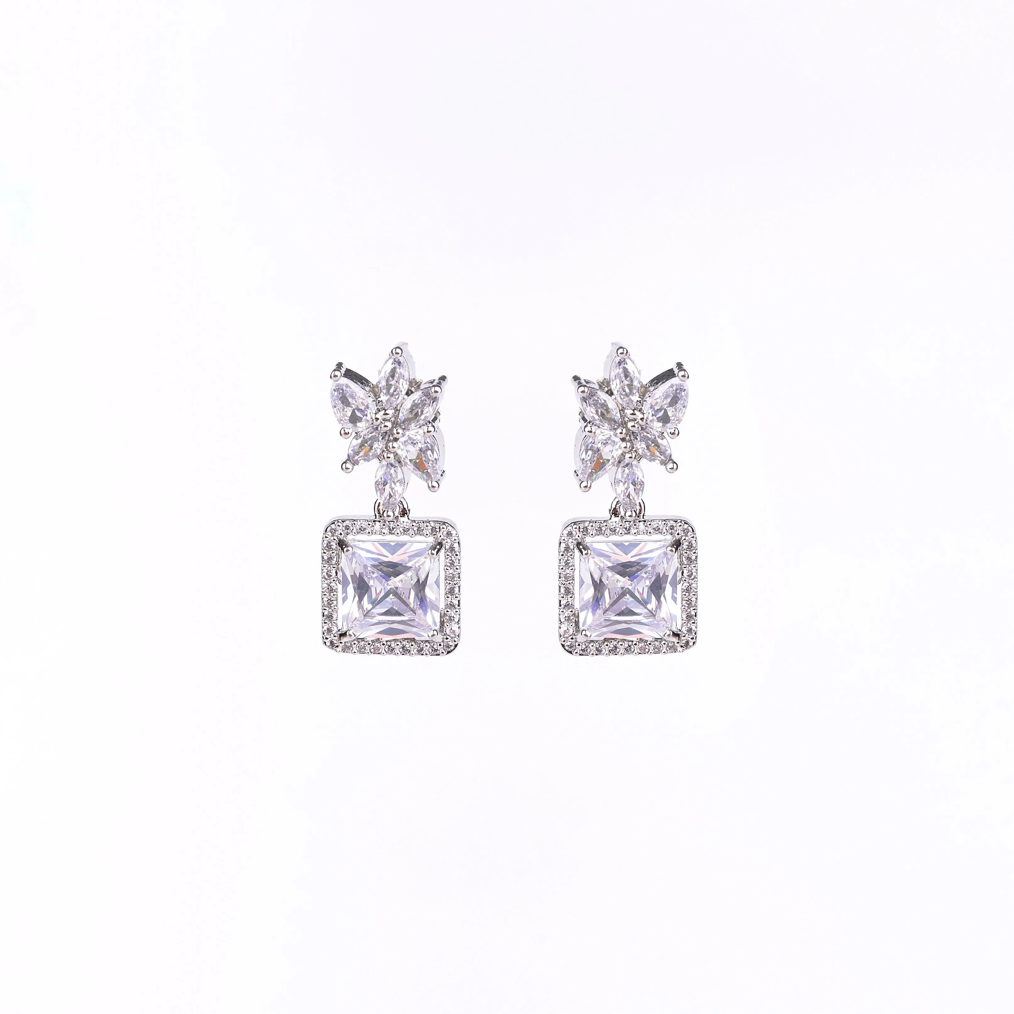 Classic Rhodium Earrings