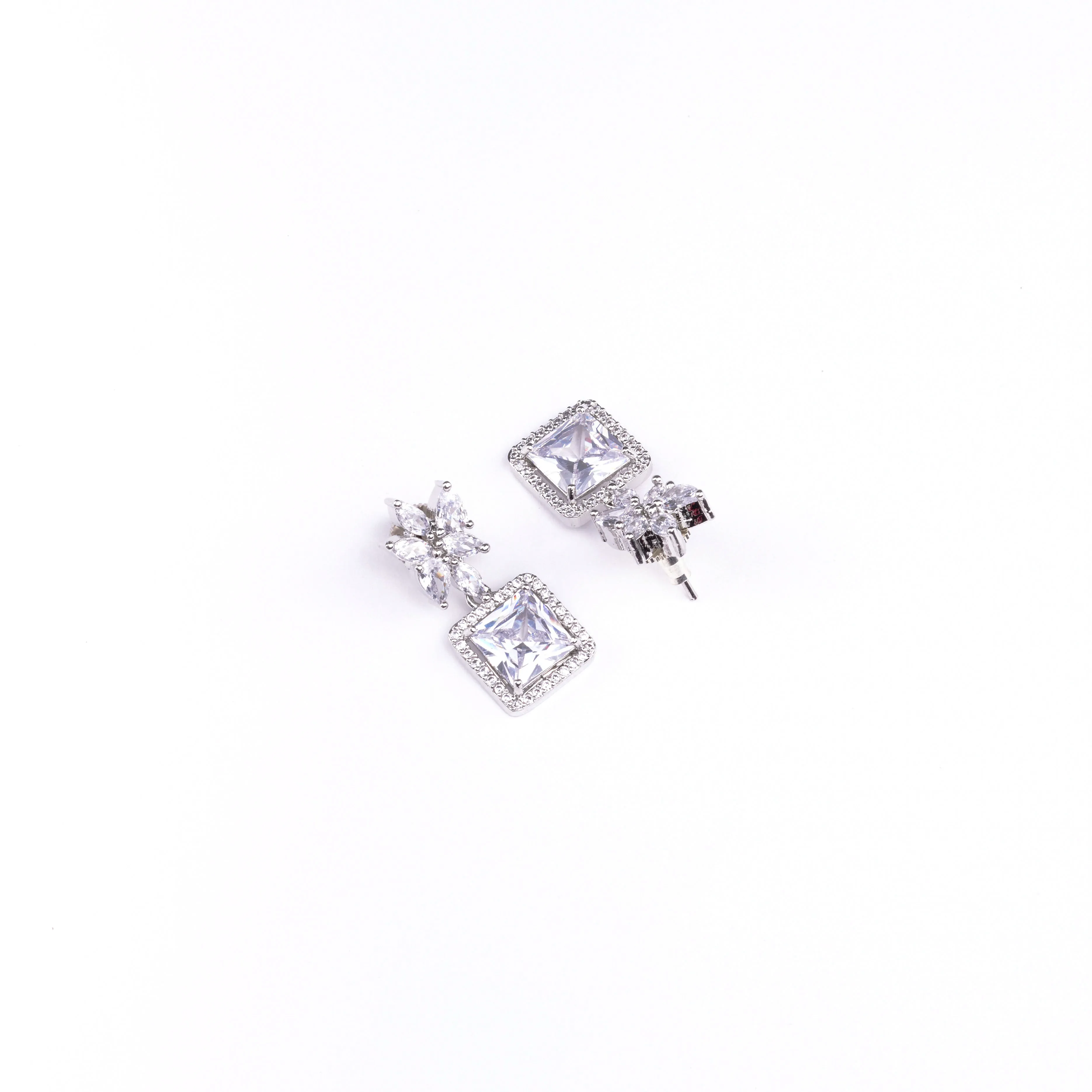 Classic Rhodium Earrings