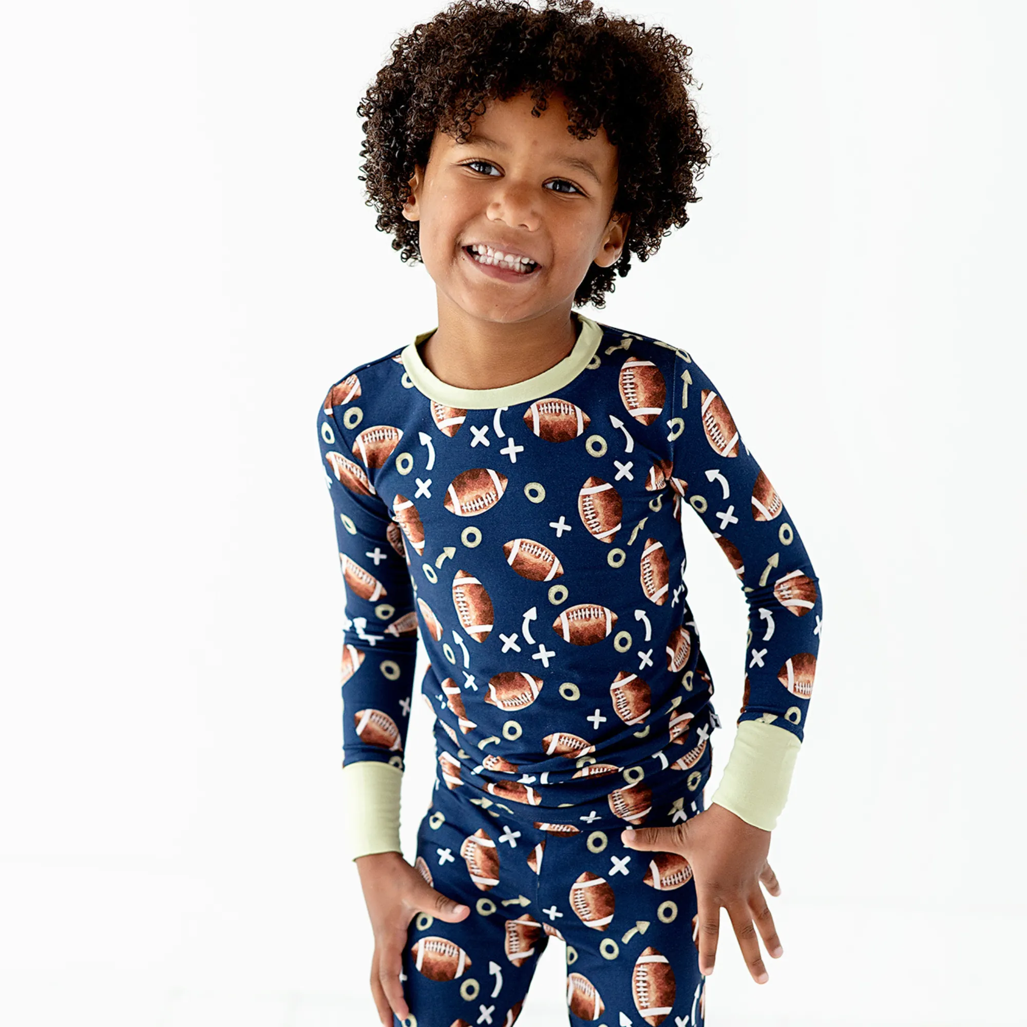 Clear Eyes, Full Hearts, Lets Snooze Football Toddler/Big Kid Pajamas