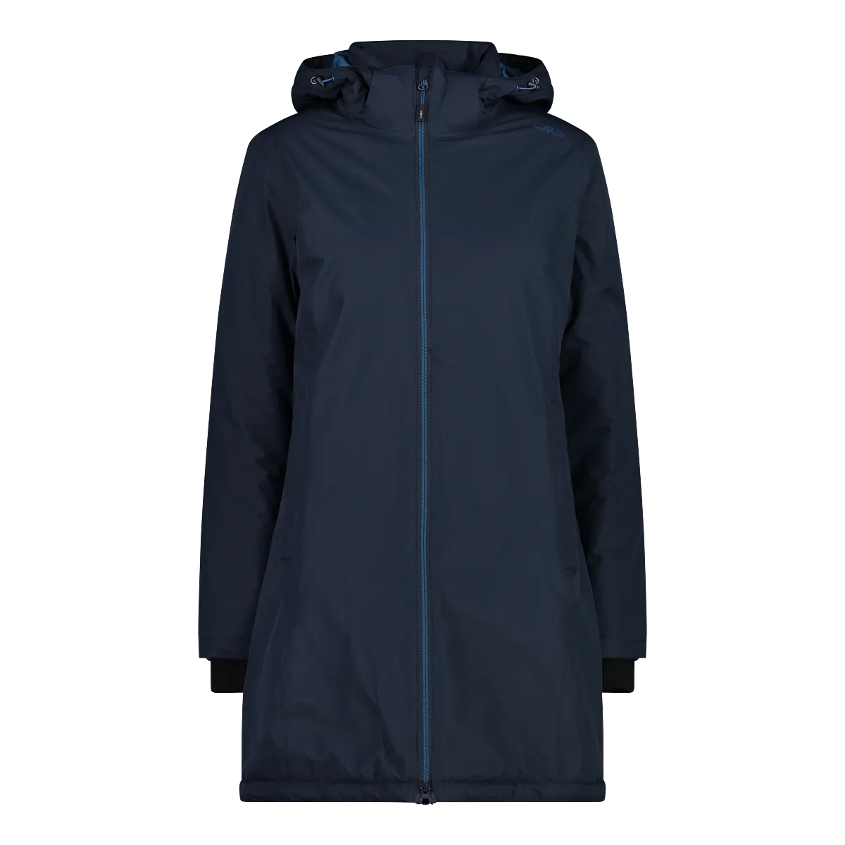 CMP Women's Waterproof Insulated Hooded Parka (Black/Blue)