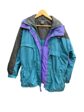 Coat Parka By Columbia In Teal, Size: L