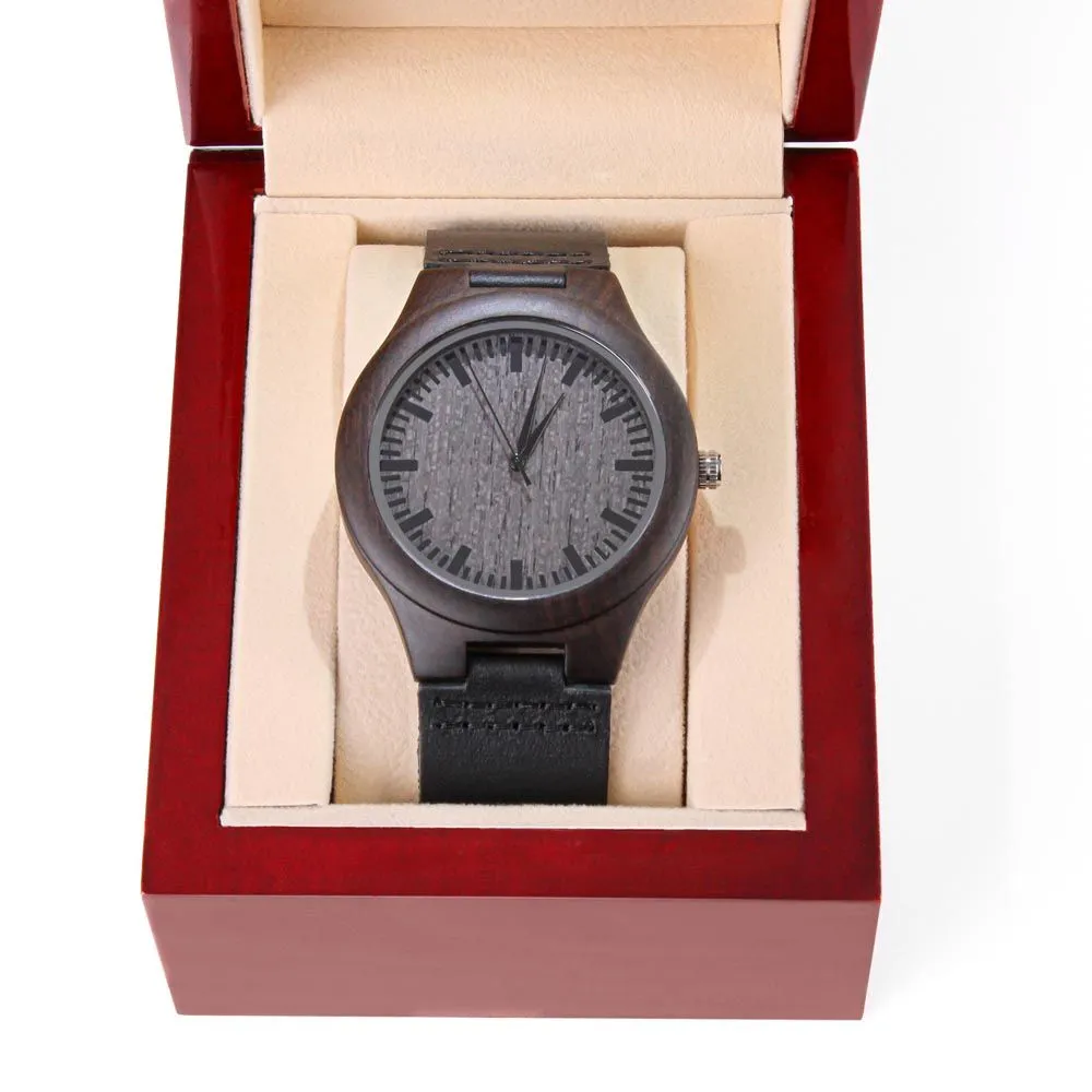 Counting Down the Seconds For Groom to Be Fiancé Gift Engraved Wooden Watch