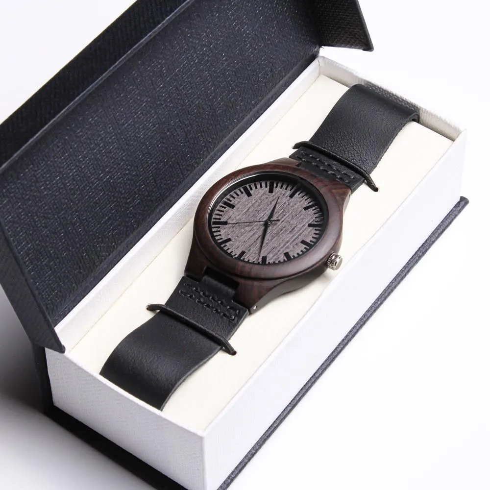 Counting Down the Seconds For Groom to Be Fiancé Gift Engraved Wooden Watch