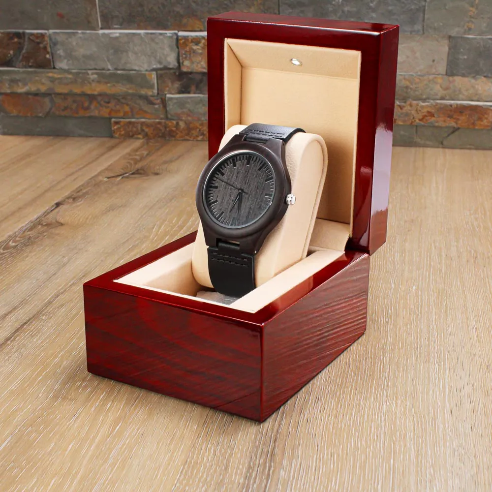 Counting Down the Seconds For Groom to Be Fiancé Gift Engraved Wooden Watch