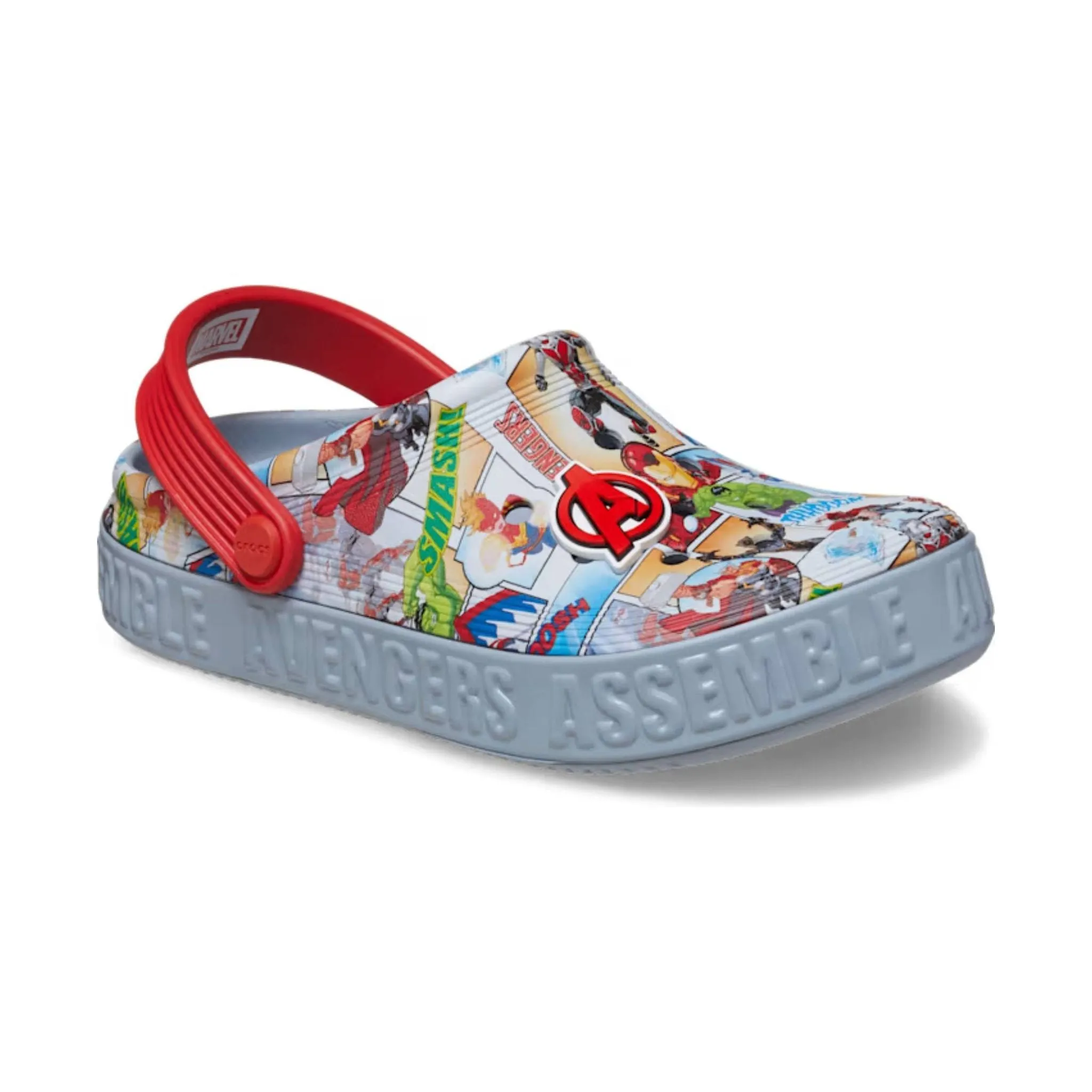 Crocs Kids' Avengers Off Court Clog - Blue/Grey