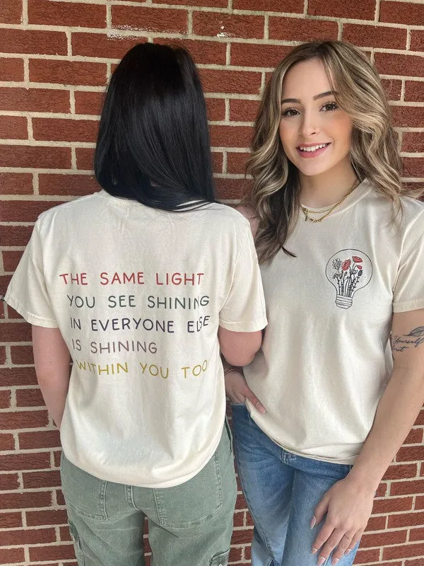 Curvy The Light Shines Within You Comfort Colors Tee (Online Exclusive)