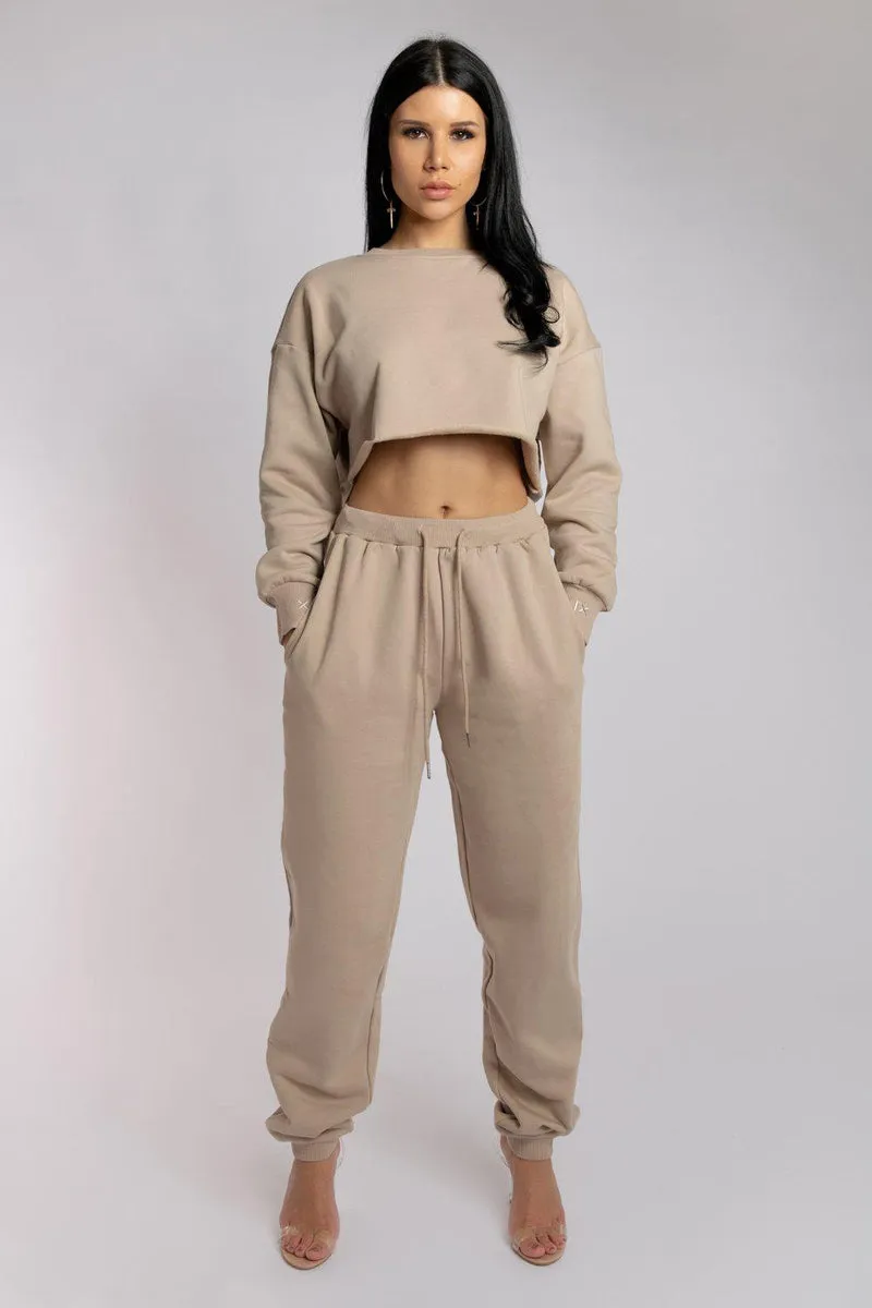 CXIX Oversized Cropped Jumper - Fawn