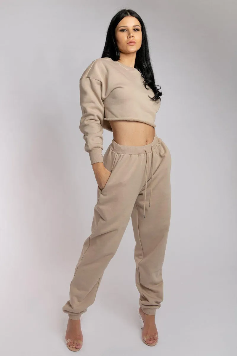 CXIX Oversized Cropped Jumper - Fawn