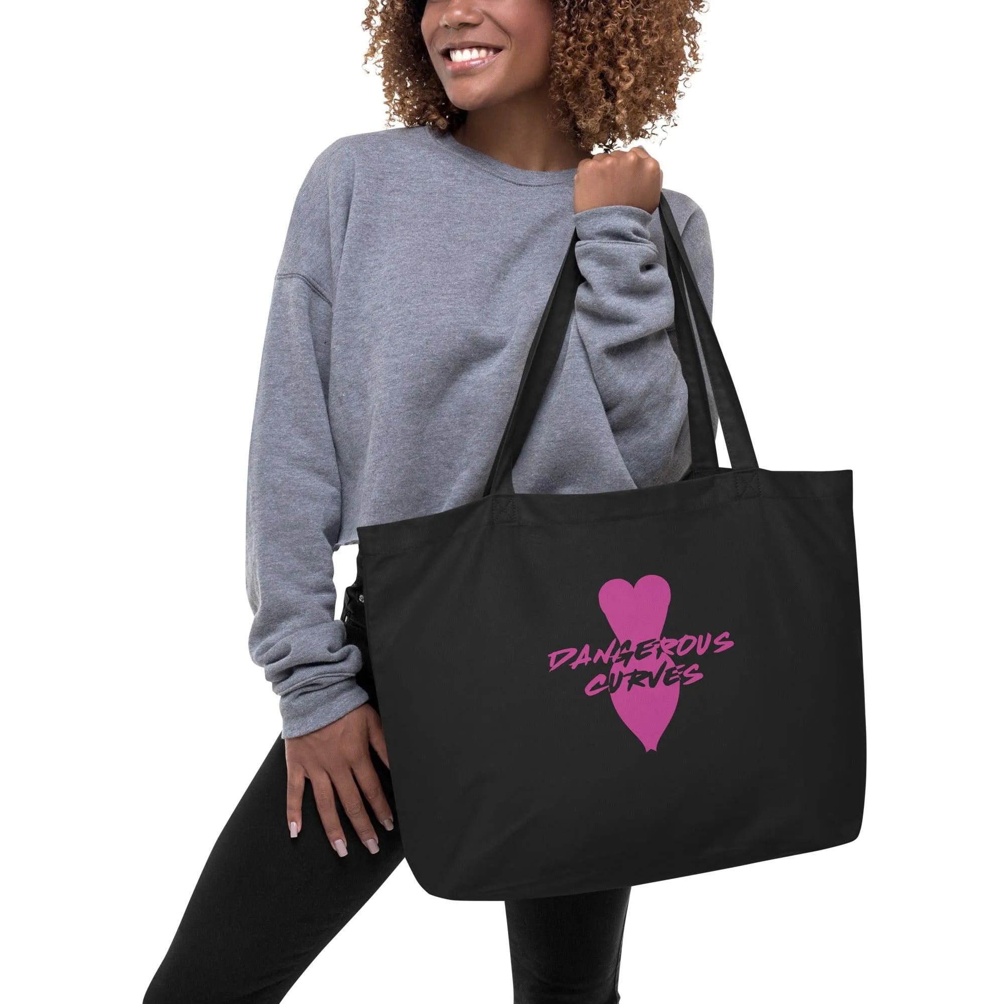 Dangerous Curves Large organic tote bag