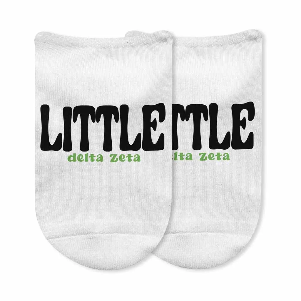 Delta Zeta No Show Socks for Bigs and Littles