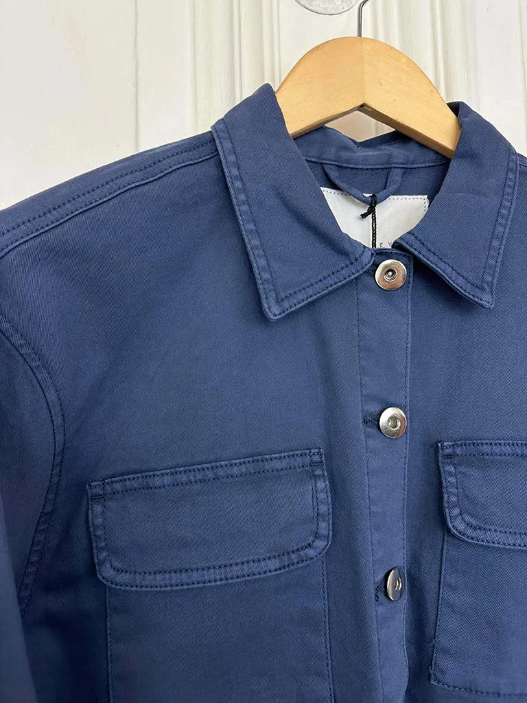 Denim Shirt Jacket - Blue Indigo