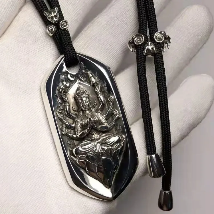 Diamond Guan Yin Amulet