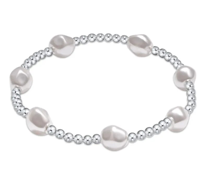 E Newton Admire 3mm Bead Bracelet - Sterling