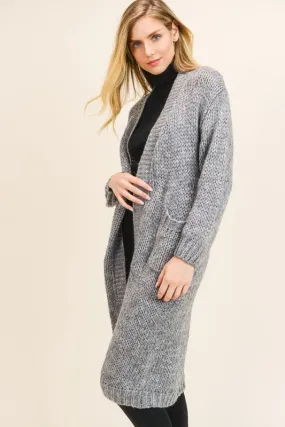 Faye Oversized Cardigan in Charcoal