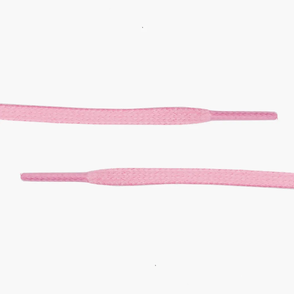 Flat Waxed Cotton Laces | Pink