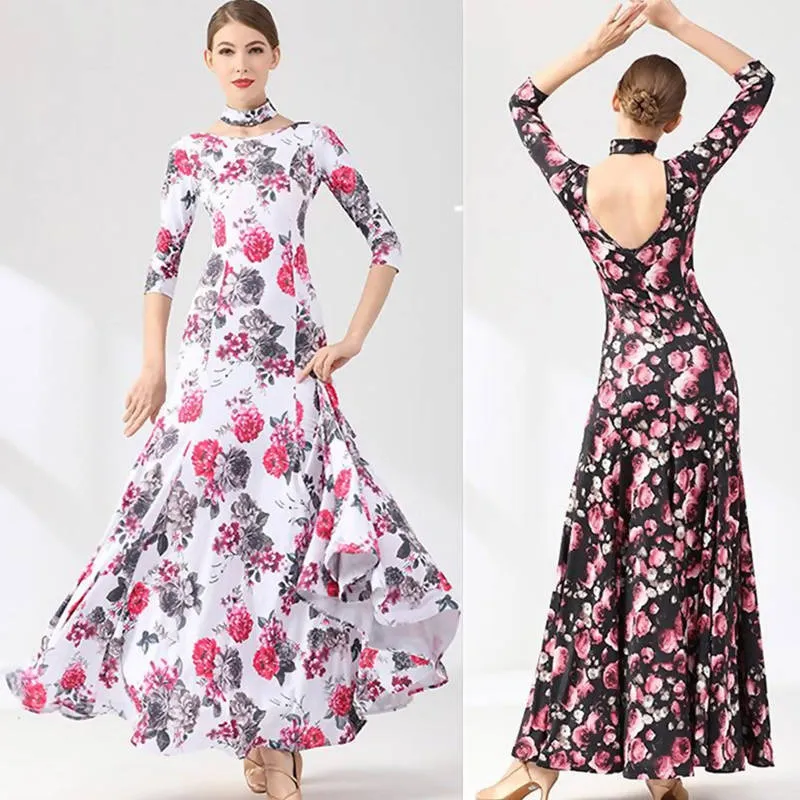 Floral Symphony Ballroom Dance Gown | 9075