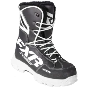 FXR X Cross Snowmobile Boot Black/White