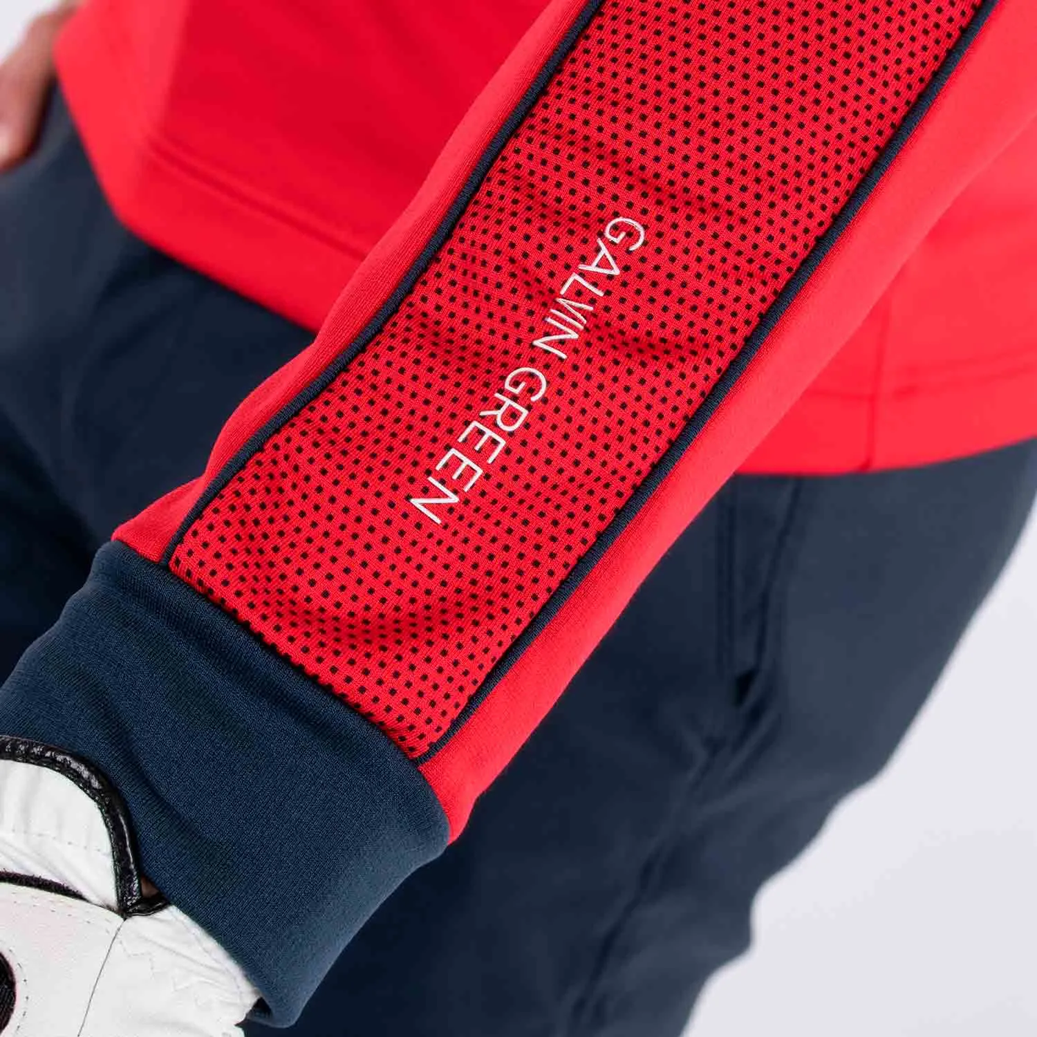 Galvin Green Daxton Insula Golf Pullover - Red/Navy/White