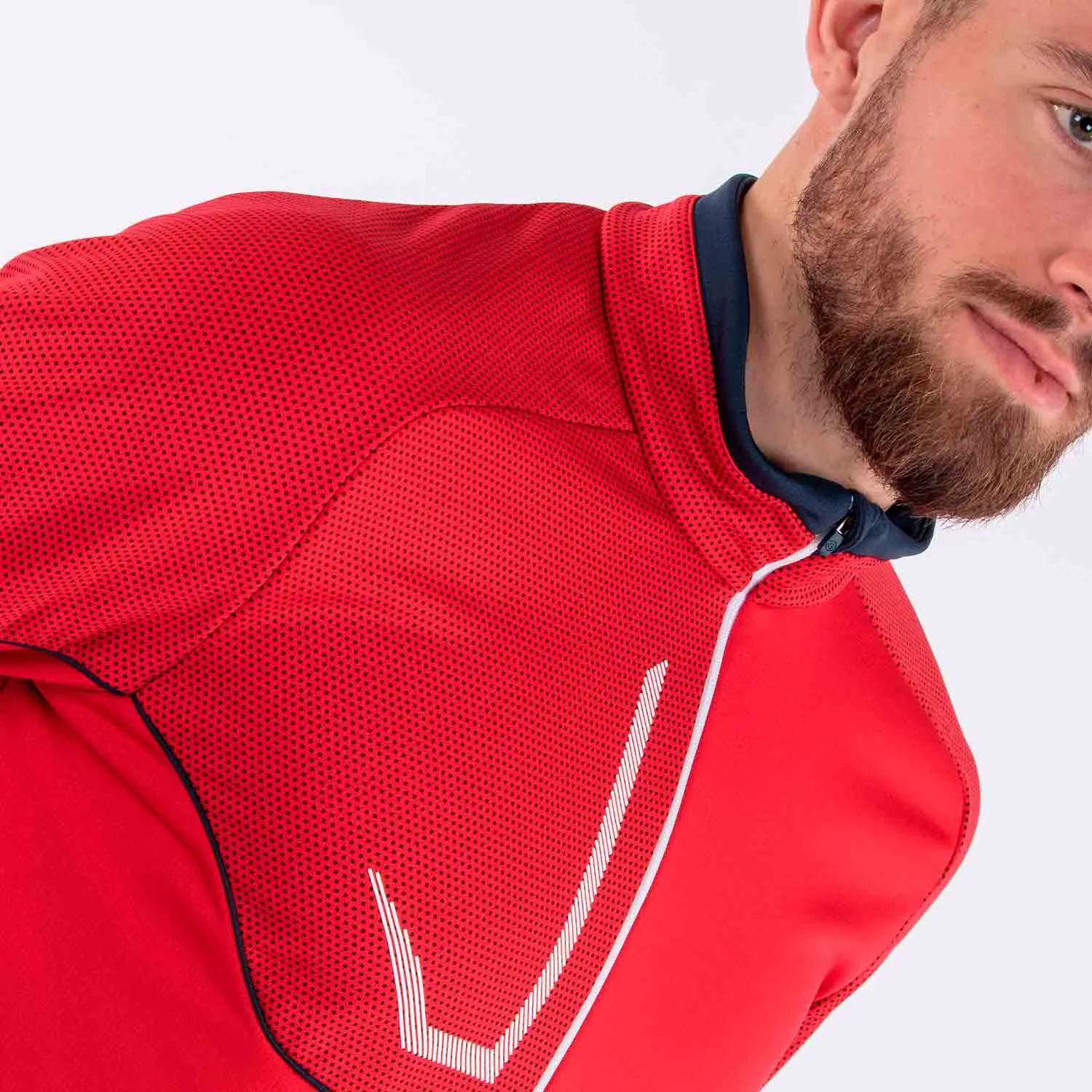 Galvin Green Daxton Insula Golf Pullover - Red/Navy/White