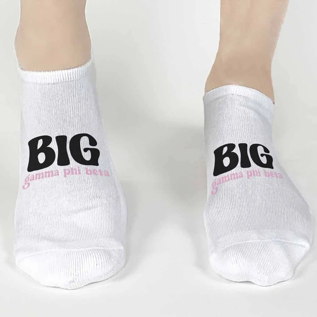 Gamma Phi Beta No Show Socks for Bigs and Littles